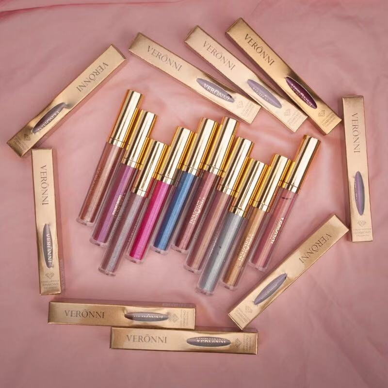 VERONNI Sip Glitter Flip Matte Pearlescent Lip Gloss Non-stick Cup Diamond Lip Gloss Wish