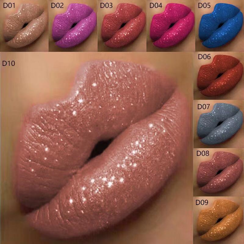VERONNI Sip Glitter Flip Matte Pearlescent Lip Gloss Non-stick Cup Diamond Lip Gloss Wish