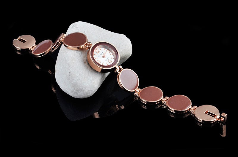 The Bracelet Watch Brown Circle Casual Watch Fashion Gift Watch Women&#039;s Watch
