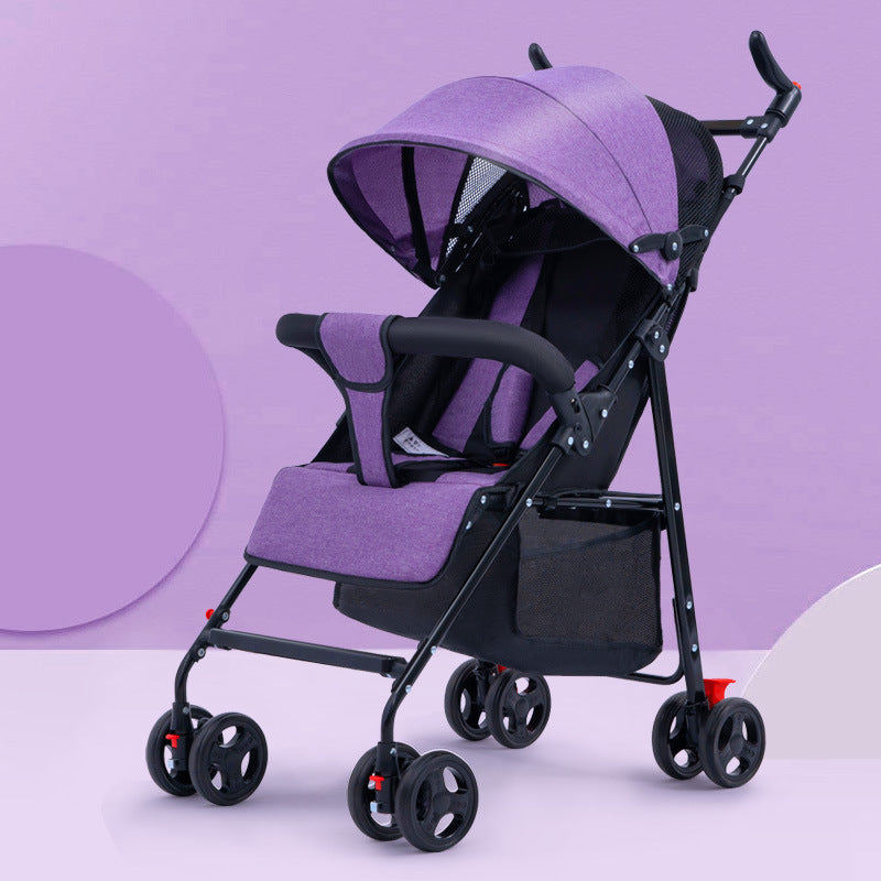 Baby Stroller Can Sit And Lie Ultra-light Portable Simple Baby Umbrella Car Folding Shock-absorbing Children&#039;s Baby BB Trolley