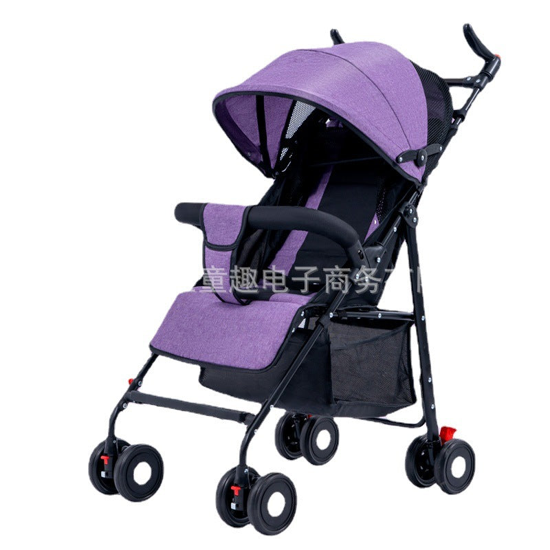 Baby Stroller Can Sit And Lie Ultra-light Portable Simple Baby Umbrella Car Folding Shock-absorbing Children&#039;s Baby BB Trolley