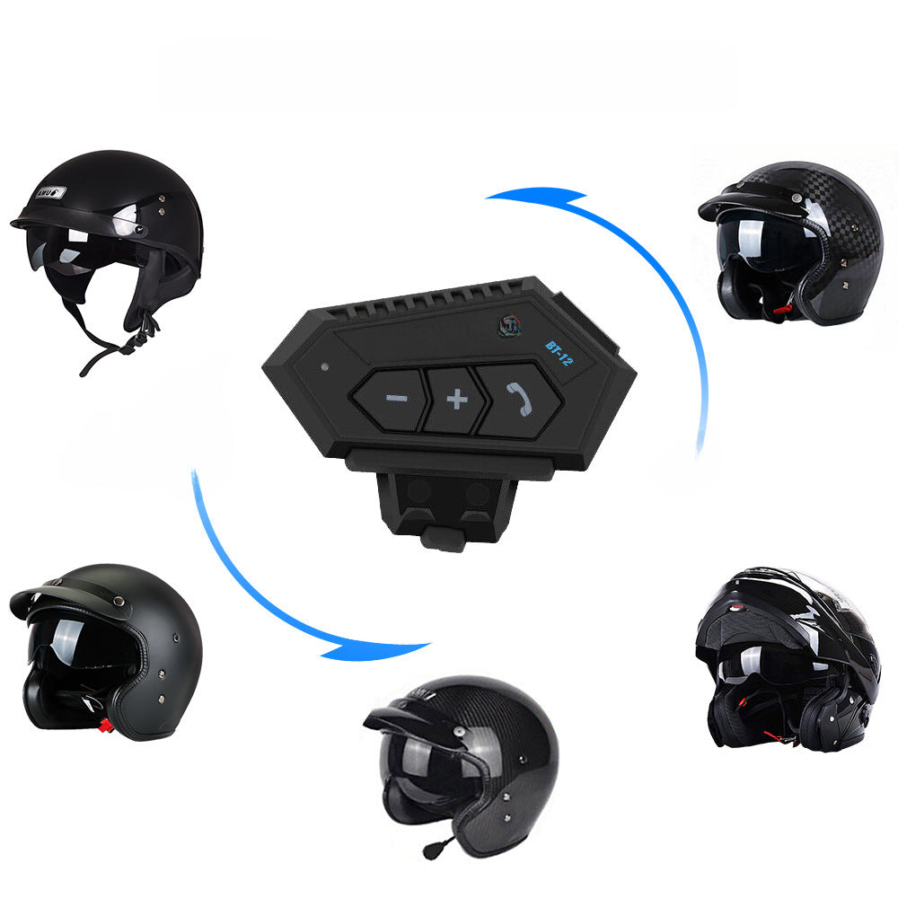 Hot Selling Motorcycle Helmet Wireless Bluetooth Headset Hands-free Phone Call Intercom Music Player
