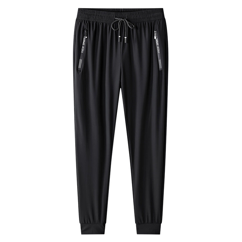 Summer Ultra-thin High-grade Drapy Ice Silk Pants Stretch Trousers Men&#039;s Summer Essential Thin Quick-drying Breathable Plus Size Men&#039;s Pants