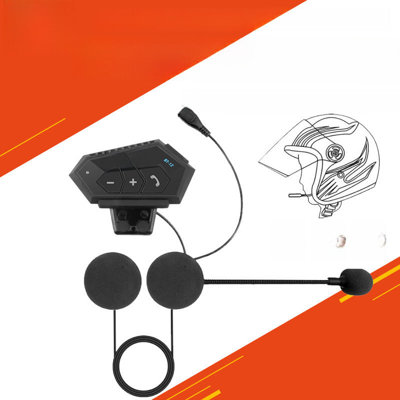 Hot Selling Motorcycle Helmet Wireless Bluetooth Headset Hands-free Phone Call Intercom Music Player