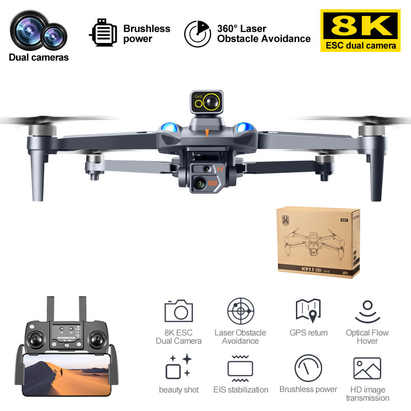 K911 Max GPS Brushless Unmanned Aerial Vehicle HD Aerial Photography Quadcopter 360 All-round Obstacle Avoidance Aircraft