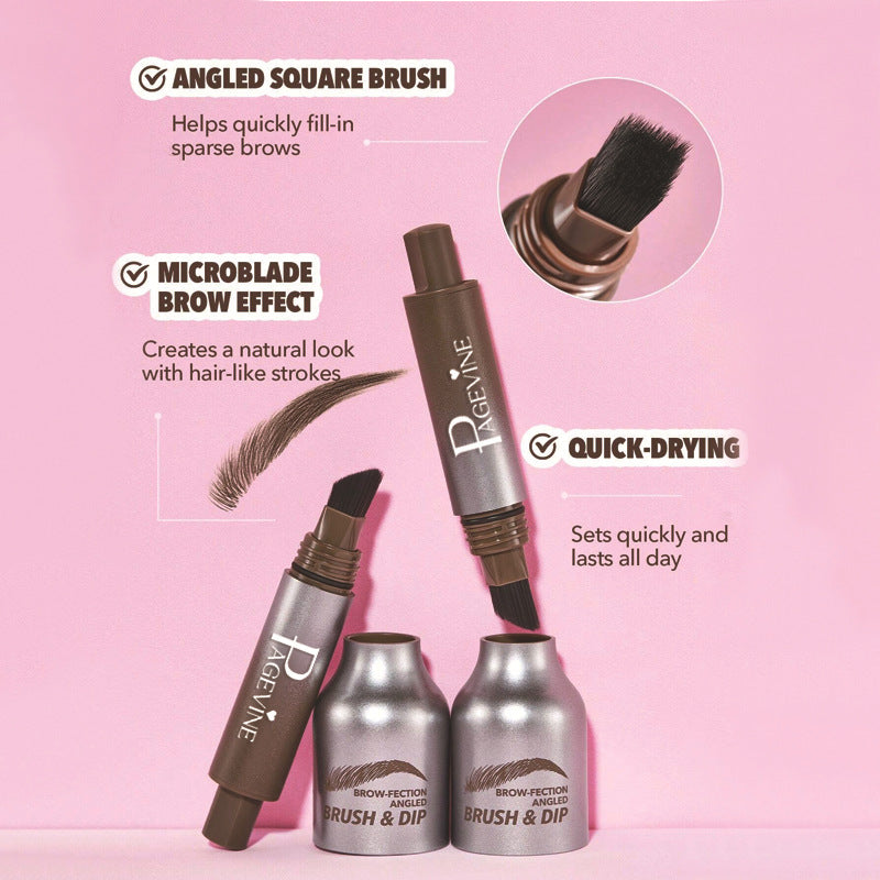 PAGE VINE Cross-border Explosions Eyebrow Cream Large Brush Eyebrows Hair Line Multi-use No Sizzle Pressing Wild Eyebrow Pen